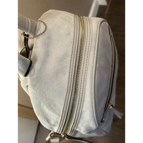 Juicy Couture White Mini Backpack Velvet Rhinestone Juicy main image 5